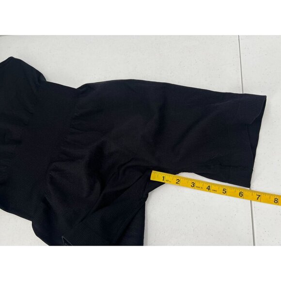 We Wore What Small Black Athleisure Biker Romper Square Neck Jumpsuit One Piece - Picture 12 of 13